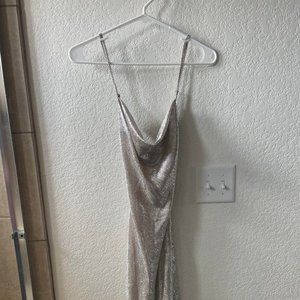 NWT Victoria's Secret Gold/Silver Mesh Dress XS